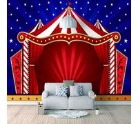 XLMING Sencilla Estrella De Circo Roja Creativa 3D Papel Pintado Pared Premium Textura Seda Estudio Comedor Vinilos Dormitorio Sofás TV Cocina-200cm×140cm