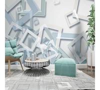 XLMING Simple Creativo Geométrico Cuadrado 3D Papel Pintado Lujo Casa Sala Decoración Estar Comedor Sofá Dormitorio TV Fondo de Pared-350cm×256cm