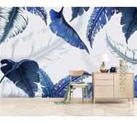 XLMING Simple Dibujado A Mano Hermosa Hoja De Plátano Abstracto 3D Papel Pintado Lujo Casa Sala Decoración Estar Comedor Sofá Dormitorio TV Fondo de Pared-250cm×170cm