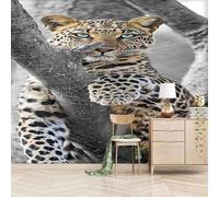 XLMING Simple Rama Tridimensional Tigre Animal 3D Papel Pintado Pared Premium Textura Seda Estudio Comedor Vinilos Dormitorio Sofás TV Cocina-400cm×280cm