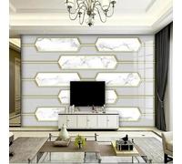 XLMING Tridimensional Abstracto Geométrico Imitación Mármol Creativo 3D Papel Pintado Lujo Casa Sala Decoración Estar Comedor Sofá Dormitorio TV Fondo de Pared-150cm×105cm