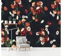 XLMING Tridimensional Acogedor Bello Pintado A Mano Flores Y Pájaros Arte 3D Papel Pintado Tapiz Textura de Seda Oficina Comedor Sofá Dormitorio Sala Estar TV Fondo Pantalla-400cm×280cm