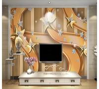 XLMING Tridimensional Creativo Curvas Venus Diamantes Joyas 3D Papel Pintado Tapiz Textura de Seda Oficina Comedor Sofá Dormitorio Sala Estar TV Fondo Pantalla-200cm×140cm