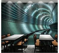 XLMING Tridimensional Creativo Personalizado Túnel Ampliación Del Espacio Papel Pintado 3D Seda De Lujo Pared Estudio Comedor Sofa Dormitorio Madera Salon Tv Decorativo-150cm×105cm