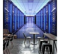 XLMING Tridimensional Geométrico Azul Ciencia Ficción Túnel Ampliación Del Espacio 3D Papel Pintado Tapiz Textura de Seda Oficina Comedor Sofá Dormitorio Sala Estar TV Fondo Pantalla-250cm×170cm