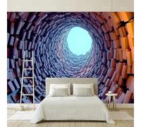 XLMING Tridimensional Geométrico Túnel Espacio Extensión 3D Papel Pintado Lujo Casa Sala Decoración Estar Comedor Sofá Dormitorio TV Fondo de Pared-200cm×140cm
