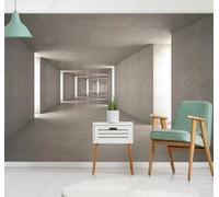 XLMING Tridimensional Minimalista Arquitectura Pasillo Extensión Espacial 3D Papel Pintado Lujo Casa Sala Decoración Estar Comedor Sofá Dormitorio TV Fondo de Pared-200cm×140cm