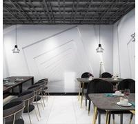 XLMING Tridimensional Minimalista Túnel Ampliación Del Espacio Gimnasio Papel Pintado 3D Seda De Lujo Pared Estudio Comedor Sofa Dormitorio Madera Salon Tv Decorativo-430cm×300cm