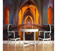 XLMING Tridimensional Multicolor Arquitectura Espacio Extensión 3D Papel Pintado Lujo Casa Sala Decoración Estar Comedor Sofá Dormitorio TV Fondo de Pared-250cm×170cm