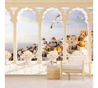 XLMING Tridimensional Pasillo Arquitectura Pájaros Volando Creatividad 3D Papel Pintado Lujo Casa Sala Decoración Estar Comedor Sofá Dormitorio TV Fondo de Pared-300cm×210cm