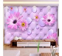XLMING Tridimensional Rosa Flores Gotas De Agua Envase Blando 3D Papel Pintado Pared Premium Textura Seda Estudio Comedor Vinilos Dormitorio Sofás TV Cocina-150cm×105cm