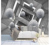 XLMING Túnel Geométrico En Tridimensional Extensión Espacial Esfera 3D Papel Pintado Pared Premium Textura Seda Estudio Comedor Vinilos Dormitorio Sofás TV Cocina-250cm×170cm