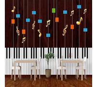 XLMING Veteado De Madera Blanco Y Negro Teclas De Piano Música Arte 3D Papel Pintado Pared Premium Textura Seda Estudio Comedor Vinilos Dormitorio Sofás TV Cocina-150cm×105cm