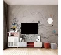XLMING Vintage Acuarela Línea Paisaje Alce Sol Naciente Papel Pintado 3D Seda De Lujo Pared Estudio Comedor Sofa Dormitorio Madera Salon Tv Decorativo-300cm×210cm