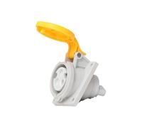 XLMURZAC Enchufe Industrial de aviación de 4 Pines, 110 V-130 V, 3 núcleos, 16 A, Impermeable, Conector Macho y Hembra, IP44.(Concealed Inclined Seat)