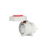 XLMURZAC Toma de Corriente Industrial de 440 V for camión refrigerado Marino, 4 núcleos, 32 A, contenedor, 3 h, Impermeable, Enchufe de aviación, Acoplamiento Macho y Hembra(Concealed Socket B)