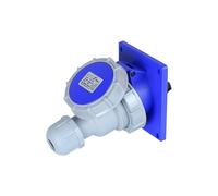 XLMURZAC Toma de Corriente Industrial Oblicua Oculta, Impermeable, IP67, 3 núcleos, 16 A/32 A, Conector Macho y Hembra de aviación, 380 V(32A Concealed Inclined Seat Set)