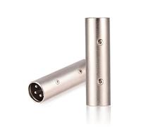 XLR a Conector de Adaptador de 6,35 mm, 3 Pines XLR 6,35 mm Macho a Conector Macho XLR Construcci¨®n Profesional de Metal Mic Jack Plug Converter [2pcs]