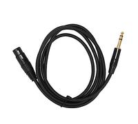 XLR Cable de Interconexión Equilibrada de Servicio Pesado de Cable XLR a 1/4, Cobre de Oxígeno, para Micrófonos y Condensador, Aleación de Aluminio, Negro, 1 Paquete (1M)