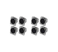 XLR Clavija Hembra de 3 Clavijas - Conectores de Montaje en Panel Serie D Tamaño XLR-F - 8 PAQUETES