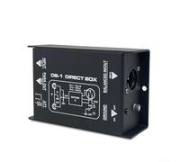 XLR DI Box Splitter - Interfaz de audio pasiva - Interruptor de conexión a tierra reductor de ruido para guitarra y bajo, caja de inyección directa, cable de mesa de mezcla