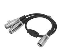 XLR Male a Dual XLR Femenino Femenino, Y Splitter Cord Male a Dual Cable de Baja Pérdida Cable de División para Altavoces Microfonos DVD Jugadores de 19.7 Pulgadas