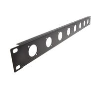 XLR/PA Micrófono 8 Hole D Conector 1U 19 Pulgadas Montaje en Rack Plata/Flight Bolsa Panel [1U - 8 Hole]