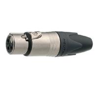 XLR Presa Voladoras 4 Tomas / Recto Xx Terminales De Soldadura Niquelado