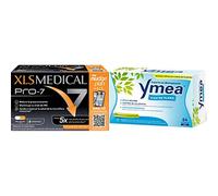 XLS Medical Pro 7 Resultados en 1 Mes con 7 Beneficios, Origen Natural, 180 comprimidos + Ymea Vientre Plano Tratamiento de la Menopausia, Control de Sofocos y Alivia el Hinchazón Abdominal