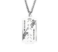XLTEAM Colgante Collar Casual Punk Hip Hop Music Band Judas Priest Collar Colgante en Forma Navaja para Hombres Collar Cadena para Mujeres Regalo Amistad Joyería Joyería Fiesta Regalo cumpleaños
