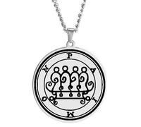 XLTEAM Collar Casual Colgante Sigeal Sigil De Satán Collares PAIMON Lazer Key Baphomet Stamp Collar Joyería N3521S03 Fiesta Joyería Regalo de cumpleaños
