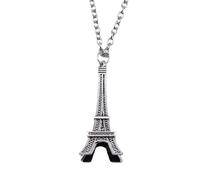 XLTEAM Collar Casual Colgante Torre Eiffel Collar Colgante para Hombres y Mujeres Cadena Antigua Larga Accesorios de joyería de Moda joyería de Fiesta Regalo de cumpleaños