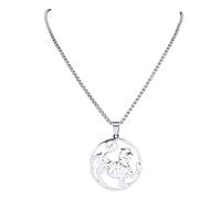 XLTEAM Collar Colgante Collar con glamoroso Colgante para Mujeres y Hombres Karate Artes Marciales Símbolo Shotokan Declaración Fiesta Joyería Regalos, size