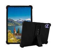 XLTTONG Funda para DOOGEE Tab G6+ de 11 pulgadas, funda de silicona anticaídas con soporte para PC (negro)