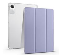 XLTTONG Funda Redmi Pad SE 2023 11 Pulgadas Cubierta Ligera e Inteligente con Soporte bolígrafo y Soporte Tri-Fold Auto Activación/Desactivación Trasera Transparente (Púrpura)