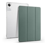 XLTTONG Funda Redmi Pad SE 2023 11 Pulgadas Cubierta Ligera e Inteligente con Soporte bolígrafo y Soporte Tri-Fold Auto Activación/Desactivación Trasera Transparente (Verde)
