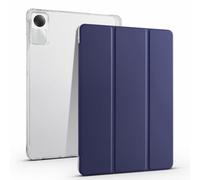 XLTTONG Funda Redmi Pad SE 2023 11 Pulgadas Cubierta Ligera e Inteligente con Soporte bolígrafo y Soporte Tri-Fold Auto Activación/Desactivación Trasera Transparente (Azul)