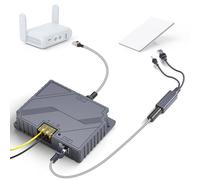 XLTTYWL Starlink - Mini inyector Poe, 150 W 2 en 1 GigE pasivo y protección ESD Star Link 12 V kit de conversión con adaptador StarLink DC y RJ45 divisor CC 9-36V/150W para mini plato Starlink