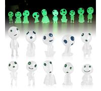 xlwen 10 Piezas Princesa Mononok, Mononoke Kodama, Elfos Luminosos Hechos de Resina, para Decoraciones Interiores y Exteriores del Hogar y El JardíN.