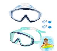 xlwen Gafas de Natación para niños, 2 piezas Gafas Natación para Niños,Gafas para Nadar antivaho para niños,Gafas Natacion Niño,HD, antivaho, antifugas, máscara de buceo, para niños y niñas