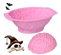 XLWEN Molde De Pudín De Cerebro De Silicona, Bizcocho Halloween, Moldes De Silicona Para Galletas Y Halloween