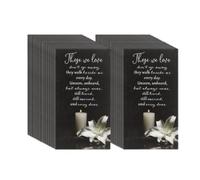 XLWLLNJ 50 Tarjetas de Condolencia, Regalo para Expresar Tus Condolencias Pérdida, Tarjetas Conmemorativas Ligeras para Funerales Y Aniversarios, Negro