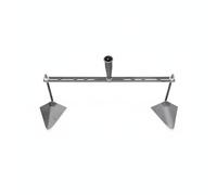 XLWLLNJ Agrícola Manual Cultivador Herramienta Trinchera Escardillo con Púas Triangulares Intercambiables Estructura Resistente de Acero Manganeso y Empuje, 60CM 2 Heads