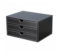 XLWLLNJ Archivador de Gabinete de Archivos Organizador de Escritorio Cajonera Módulo de Archivo Compacto para y Papeles Adecuado, Negro, Archivador De Tres Cajones Horizontal Con Textura Plana