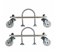 XLWLLNJ Base de Ruedas para Calefactor con Soporte Estable Deslizante Carrito Móvil y Rodillos Silenciosos Acero Bajo en Carbono, Rueda Blanca, Tarjeta Redonda