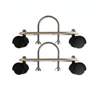 XLWLLNJ Base de Ruedas para Calefactor con Soporte Estable Deslizante Carrito Móvil y Rodillos Silenciosos Acero Bajo en Carbono, Rueda Negra, Tarjeta Redonda