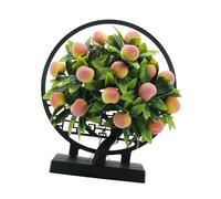 XLWLLNJ Bonsái de Fruta Artificial, Realista de Un Frutal Chino para Uso en Interiores, Ideal para Decoración de Y Cocinas, Durazno, Individual