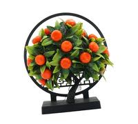 XLWLLNJ Bonsái de Fruta Artificial, Realista de Un Frutal Chino para Uso en Interiores, Ideal para Decoración de Y Cocinas, Naranja, Individual