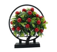 XLWLLNJ Bonsái de Fruta Artificial, Realista de Un Frutal Chino para Uso en Interiores, Ideal para Decoración de Y Cocinas, Guindas, Individual