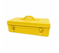 XLWLLNJ Caja Herramientas con Tapa Portátil | Construcción Metálica Rígida, Robusta, Caja Herramientas con Cierre, para Taller, Vehículo, Amarillo